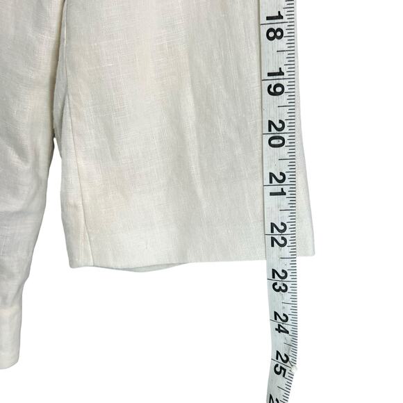 Everlane The Linen Double Breasted Blazer 8 Bone White Flax Relaxed Ethical NEW - Picture 11 of 16